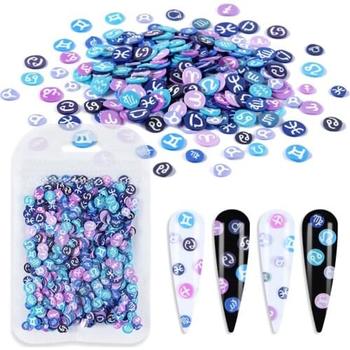 Astrology Nail Art Decoration Prediction of Life Polymer Clay Slices Sequins Holiday Nail Accessories Manicure DIY Nail Design