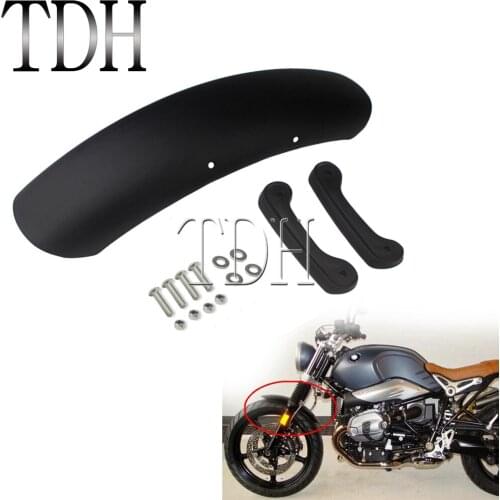 For BMW R Nine T R9T Black Motorcycle Mudguard Fender Front Forward Mud Flap Splash Guard 2014 2015 2016 2017 2018 2019