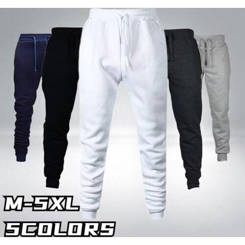 Mens Joggers Casual Pants Fitness Men Sportswear Tracksuit Bottoms Skinny Sweatpants Trousers Black Gyms Jogger Track Pants