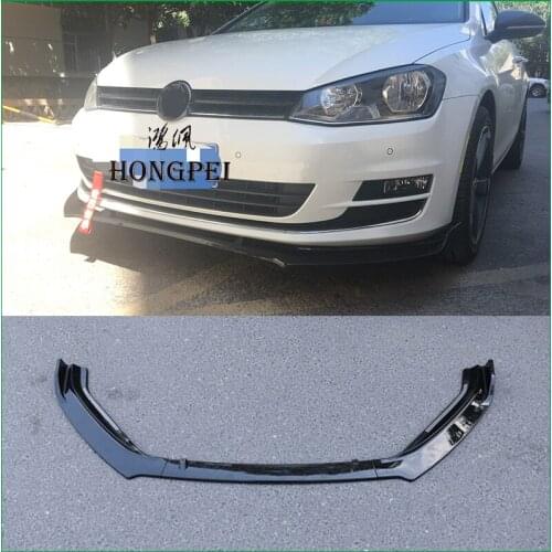 For VOLKSWAGEN 2013-2016 Golf 7 MK7 Front Bumper Lip Lower Grille Protector Plate Spoiler Body Kit Cover Trim Decorative strip