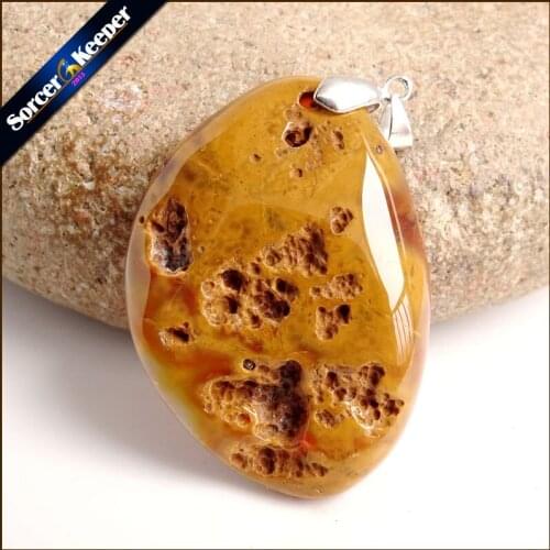 Collier Femme & Men Jewelry Natural Agates Cluster Gem Stone Polished Faceted Beads Pendant Necklace Gifts For Women Retro US206