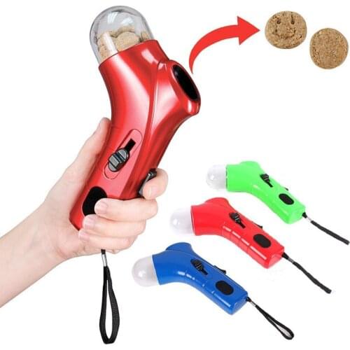 Creative Dog Puppy Food Treat Launcher Pet Snack Mini Food Feeder Catapult Pet Dog Interactive Toys Jump Training Accessories