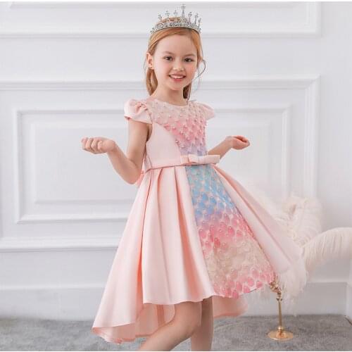 2021 Summer Sequins Fish Dress Girl Clothes Kids Dresses For Girls Children Ball Gown Evening And Party Princess Dress Mermaid