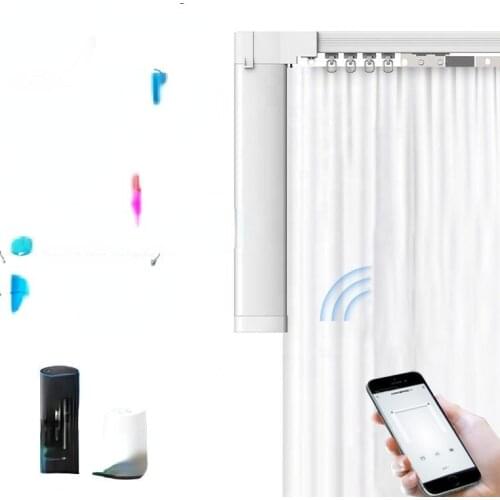 Smart Zigbee Curtain Motor with Customized Electric Curtain Rail Track Kit Work with Alexa Google home Smart Remote Control