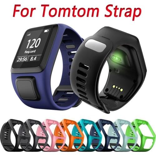 Soft Silicone Replacement Wristband Watch Band Strap For TomTom Runner 2 3 Spark 3 GPS Sport Watch TomTom 2 3 Series Smart Watch