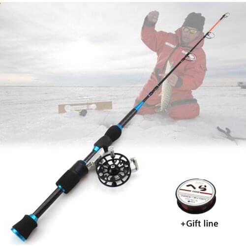 65cm Winter Fishing Rods Ice Fishing Rod and Fishing Reel set Rod Super hard Catch big fish Ice pole Multifunction Tackle