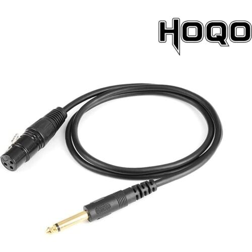 Gold-plated Tinned Copper 6.35mm Male Monophonic Jack To XLR Female Connection Microphone Audio Cable,1/4 Inch Ts To XLR Female