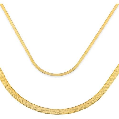 Silverlina Silver Italian Flats Scrunch Chain