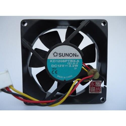 SUNON KD1208PTBX-A (2).H.F Server Cooling Fan DC 12V 3.2W 80x80x25mm 3-wire