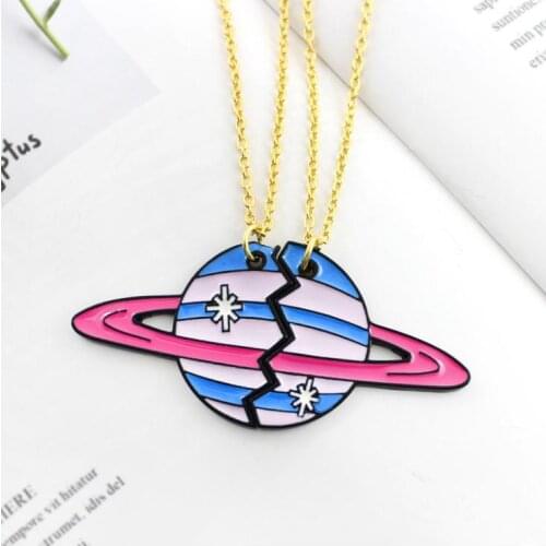 Trend Fewelry Popular Games Double Rows With The Same Necklace Planet Modeling Friends Lovers Brothers To Share