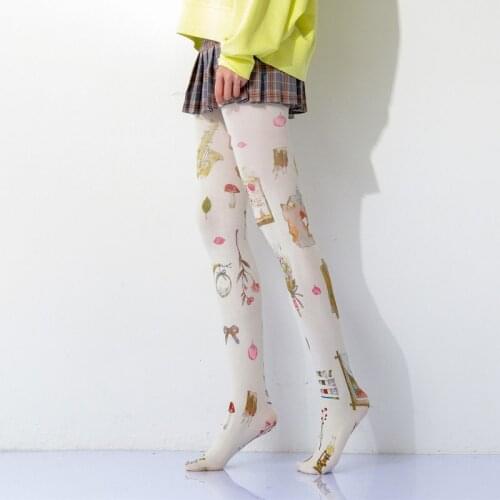 Second Element Element Cute Printed Women Pantyhose Free Shipping