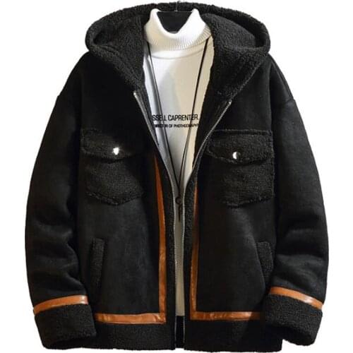 In Stock Hooded Velvet Fur Coats Winter Automotive Mans Faux Fur Jackets Coats XXXXXL Streetwear Korean Fashion Overcoats B777