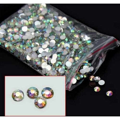 200packs 4mm 1000pcs/bag New Transparent Decorative Diamond Resin Round Fashion Popular gril Nail DIY
