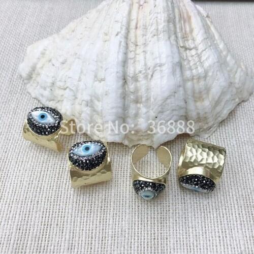 2018 personality fashion simple temperament shell ring Europe and America atmospheric eye ring