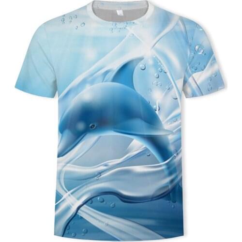2019 New T-shirt men/women 3d print dolphins hip-hop style 3d cartoon T-shirt summer T-shirt shirt Size S-5XL shipping