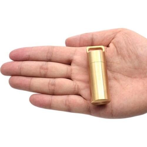 2021 Outdoor Waterproof Camping EDC Capsule Seal Bottle EDC Survival Pill Box Container First Aid Emergency Pills Tank Case