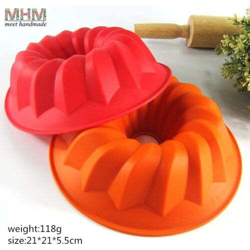 3D Spiral Mould Shaped Cake Molds Silicone Baking Mousse Pan Dessert Cake Decorating Tools
