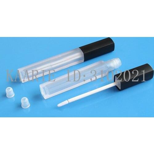 4.5ML 50pcs/lot Square Empty Frosted Lipstick Refillable Containers, DIY Plastic Liquid Lip Gloss Tube, Elegant Lip Beauty Tool