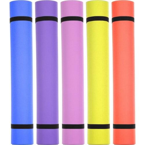 4mm Thick High Density All Purpose Non-Slip EVA Yoga Exercise Mat 68x24 inch Pilates Exercise Body Building Supplies