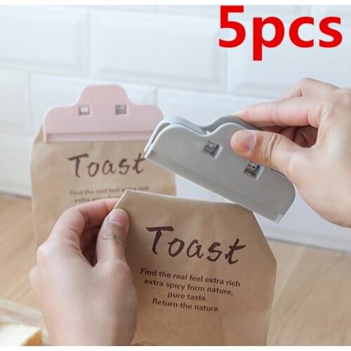 5Pcs/lot Portable large Kitchen Storage Food Snack Seal Sealing Bag Clips Sealer Clamp Plastic Tool