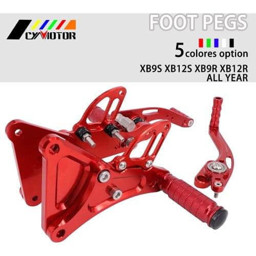 Motorcycle Accessories CNC Adjustable Footrests Foot Rests Pedal Pegs Footpegs For Buell XB9S XB12S XB9R XB12R XB 9S 12S 9R 12R