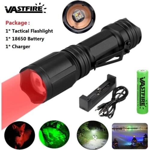 Flashlgiht 4 Color In 1 Multi-Color White/Green/Red/BLUE Aluminum Torch Lamp Tactical Flashlight For AAA or 18650 battery