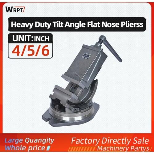 Milling machine heavy-duty CNC precision machine vise 1PCS 4/5/6 inch machining center special angle solid vise flat-nose pliers