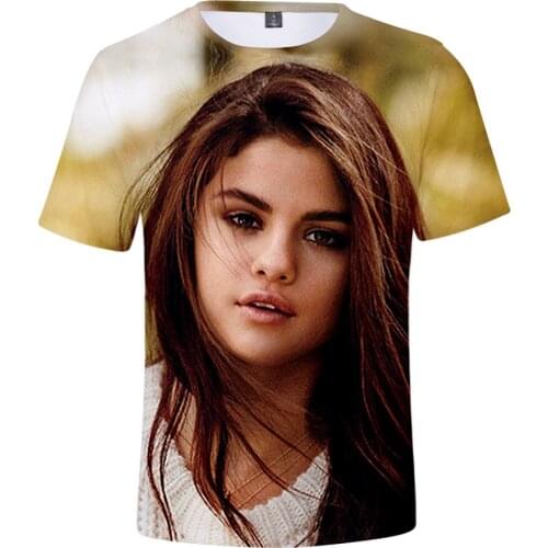 3D Print Short Sleeve Selena Gomez Women/Men Summer womens T-Shirt Selena Gomez T-Shirt 3D Fashion Tees Clothing Spring And F