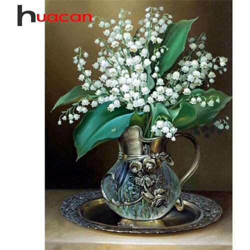 Huacan New Arrival 5D DIY Diamond Painting Art Full Square/Round Flower Diamonds Embroidery Kits Decorations Home