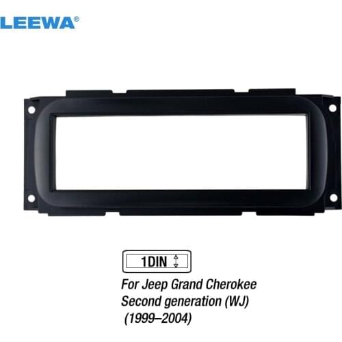 LEEWA 1DIN Car Refitting Stereo Frame Fascia Dash Panel Installation Kits For Jeep Grand Cherokee(99-04)/Chrysler/Dodge/Plymouth