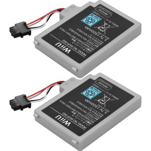 2PCS For Nintendo Wii U Gamepad Controller WUP-012 Replacement Battery 3.7V 1500mAh