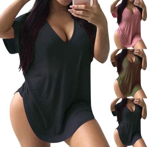 Summer Women Solid Color T-Shirts Fashion Short-sleeved Loose T-shirt Casual Top Plus Size Female Pullover Top Women Clothing