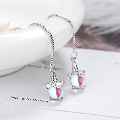 Luckydays Unicorn Earring boucle d'oreille Long Drop Earring for Women Fashion Jewelry Dropshipping eh832