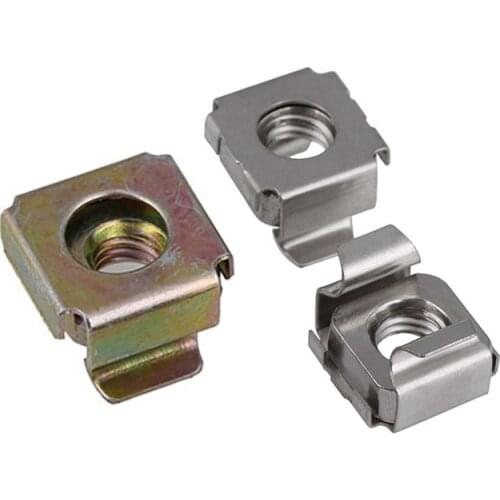 Stainless Steel Floating Nut Cabinet Metal Nuts Cage Iron Clip Caged Nut Quality Environmental Protection Electroplating 10Pcs