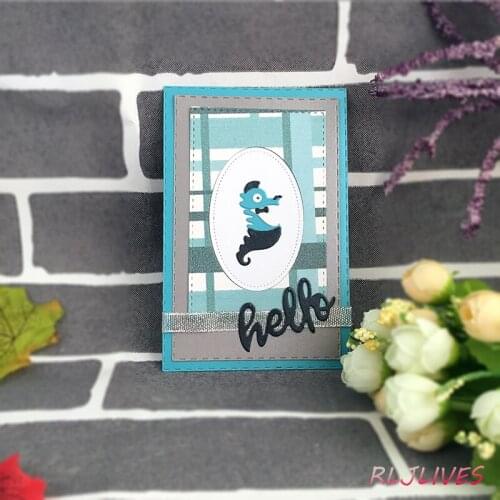 Seahorse Dad Metal Cutting Dies Stencils for DIY Scrapbooking photo album Decorative Embossing DIY Paper Cards