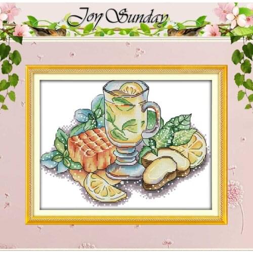 Afternoon Tea patterns counted Cross Stitch 11CT 14CT Cross Stitch Set Wholesale DIY Cross-stitch Kit Embroidery Needlework