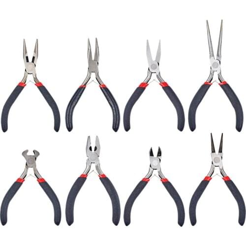 3~8pcs Jewelry Pliers Sets Tools Kit For Jewelry Making DIY Round Nose Plier Wire Cutter Bent Nose Needle Nose End Cutting Plier