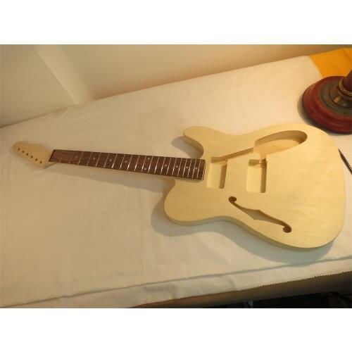 Unfinished electric guitar including guitar neck and guitar body set #101