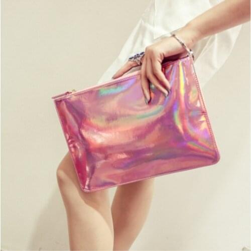 2018 New Hologram Laser Messenger Bags For Teenage Girls Tassel Chains Bag Women Crossbody Bags Optical Maser Laser Leather Bags