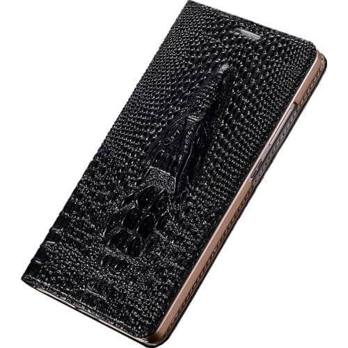 The New Flip phone case for Samsung Galaxy note 20 ultra A51 A71 s20 Crocodile Genuine Leather cover for galaxy note 20 plus 10