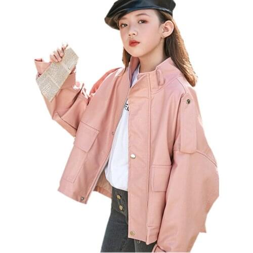 OBOVATUS Leather Jackets For Girls