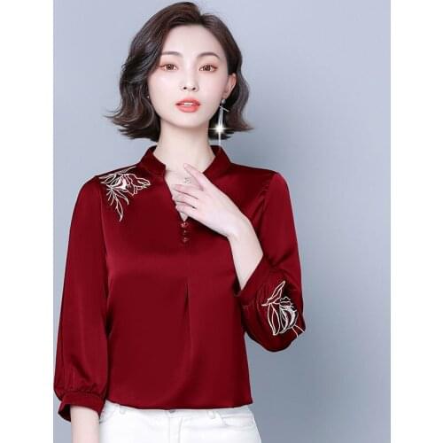 Женские рубашки с вышивкой OloMM China At AliExpress