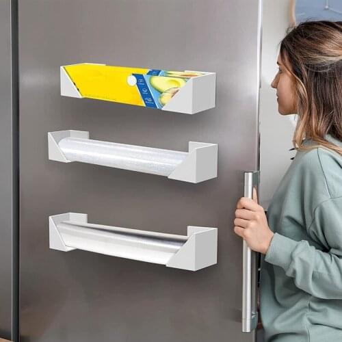Kitchen Organization And Storage,2 Pack Organizer Holder,Magnetic Fridge Kitchen Pantry Organizer For Parchment Wrapping-ABUX