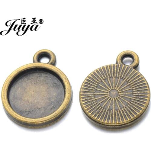 30pcs/lot 10mm Inner Size Cabochon Base Setting Fit 10mm Glass For Pendant Necklace DIY Making Findings Handmade Accessories