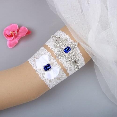 Free Shipping White Womens Sexy Garter Lace Belt Legs Ring Harness Bridal Garter Set Crystal Rhinestone Wedding Garter
