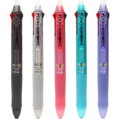 PILOT erasable pen LKFB-60UF 3 colors multi-function press type friction pen 0.38mm 5pcs/lot