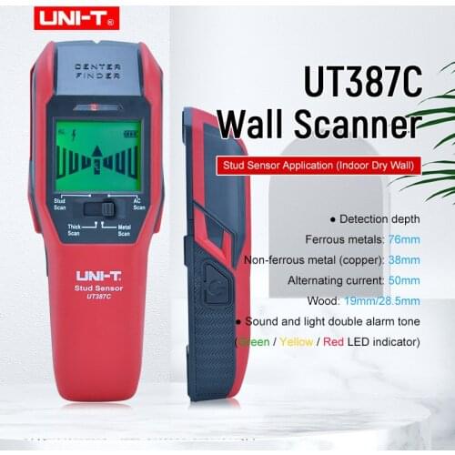 UNI-T UT387C Wall Scanner Detector Digital LCD Wall Electric Wall/Wooden Beam/metal Object/electric Wire Detector