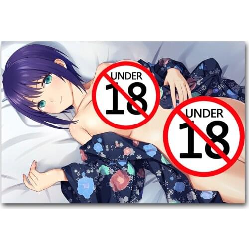 Modern Wall Art 1 Piece Canvas Cloth Fabric Painting Sexy Kimono Girl Anime Poster Prints Picture For Bedroom Decor