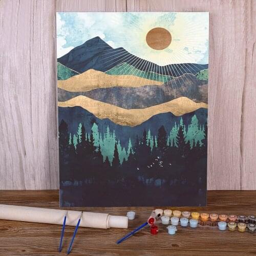 Modern Abstract Landscape DIY Paint By Numbers Set Oil Paints 50*70 Oil Painting Paintings Crafts For Adults Wholesale Art