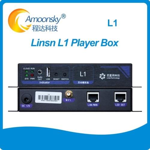 Led video control box linsn L1 asynchronous player support WIFI LAN USB async play for full color advertising screen